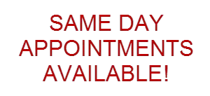 Same Day Appointments Available